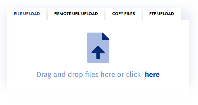 Representation of ddownload Upload Options