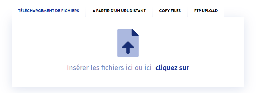 Présentation des possibilités de upload de ddownload