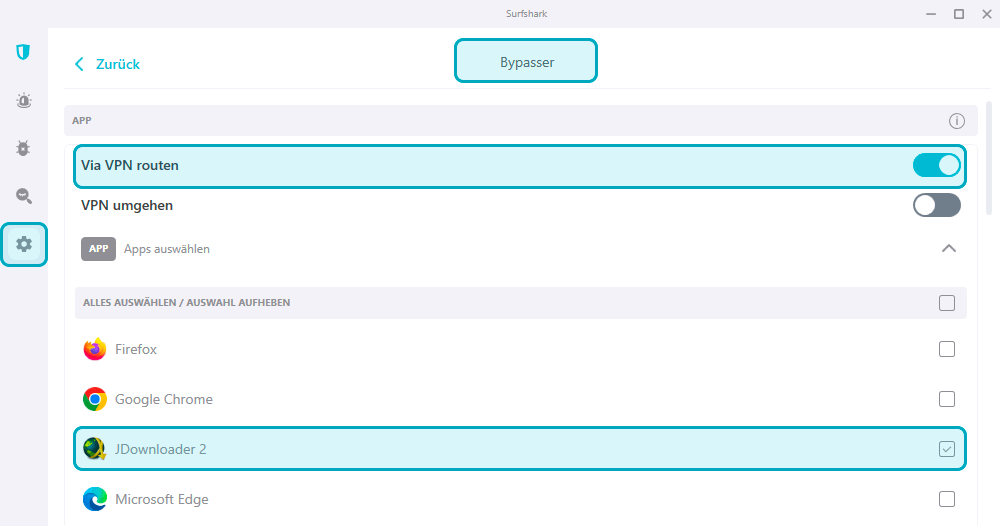 ddownload VPN nur für Jdownloader einrichten